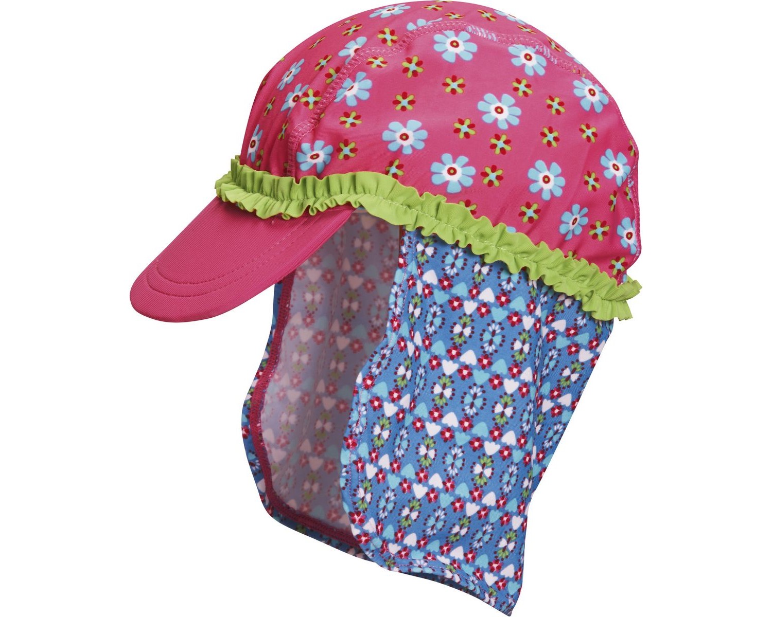 Medium Bonnet Fille Taille fabricant: 51cm lachs Marque : PlayshoesPlayshoes Bademütze Veilchen mit UV-Schutz Multicolore 
